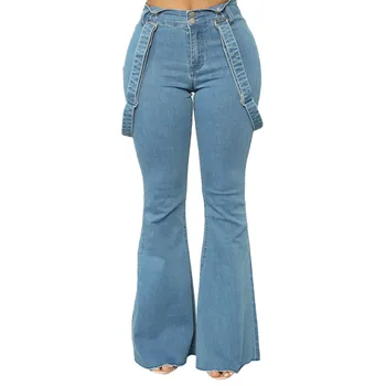 

Hot ladies Denim pants women summer Casual Pants Fashion Jeans Button Tassel Pants Trousers Bell-bottom Pants K1014