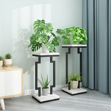 Художественная стойка, цветочный горшок с зеленым растением, рама для гостиной, Крытый цветок хлорофитума, несколько балконов для заземления, зеленый цветок Луо