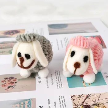 

5pc/set Easter Party gifts wool felt lamb creative diy Wedding decoration Wool felt plush doll Toy for children
