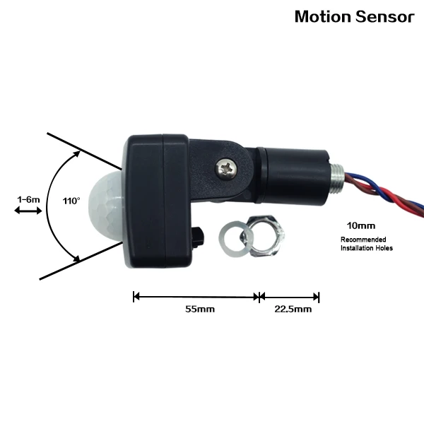 only motion sensor Светодиодный прожектор светильник IP65 Водонепроницаемый движения Сенсор Светодиодный прожектор светильник 50 Вт 30 Вт 10 Вт рефлектор 220V настенный светильник сада Светодиодный точечный светильник на открытом воздухе - Испускаемый цвет: only motion sensor