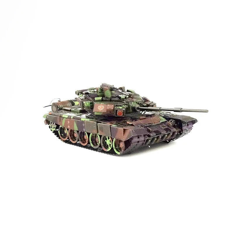 

Piececool Metal Puzzle Glue-free DIY Assembled Model 3D Russia T90 Tank Color Version