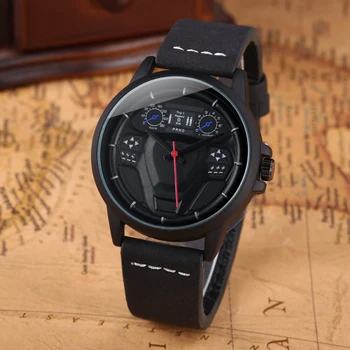 

Car Driving Design Men Watches Unique Sports Casual SOKI Brand Quartz Casual Leather Strap Ultra Thin Gift Relogio Masculion