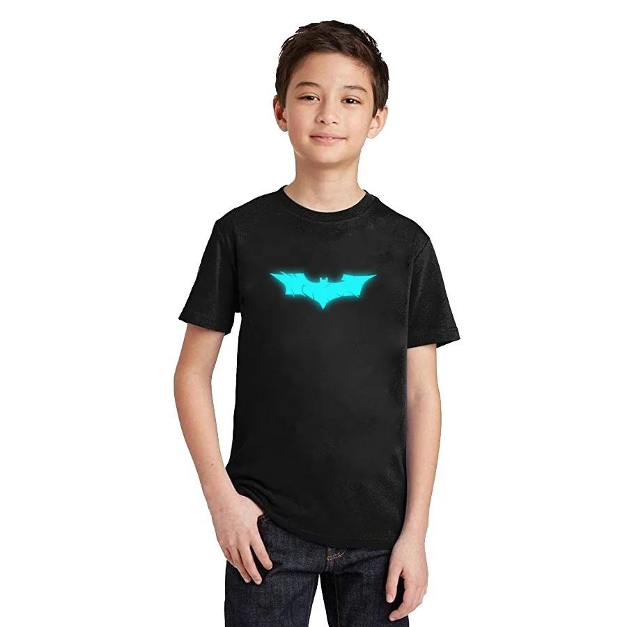 LYTLM Batman for Baby Girls Toddler Girl Tops Girl Tshirt Children 12 years Summer Style Short Sleeve Neon Cartoon T-shirt Boys