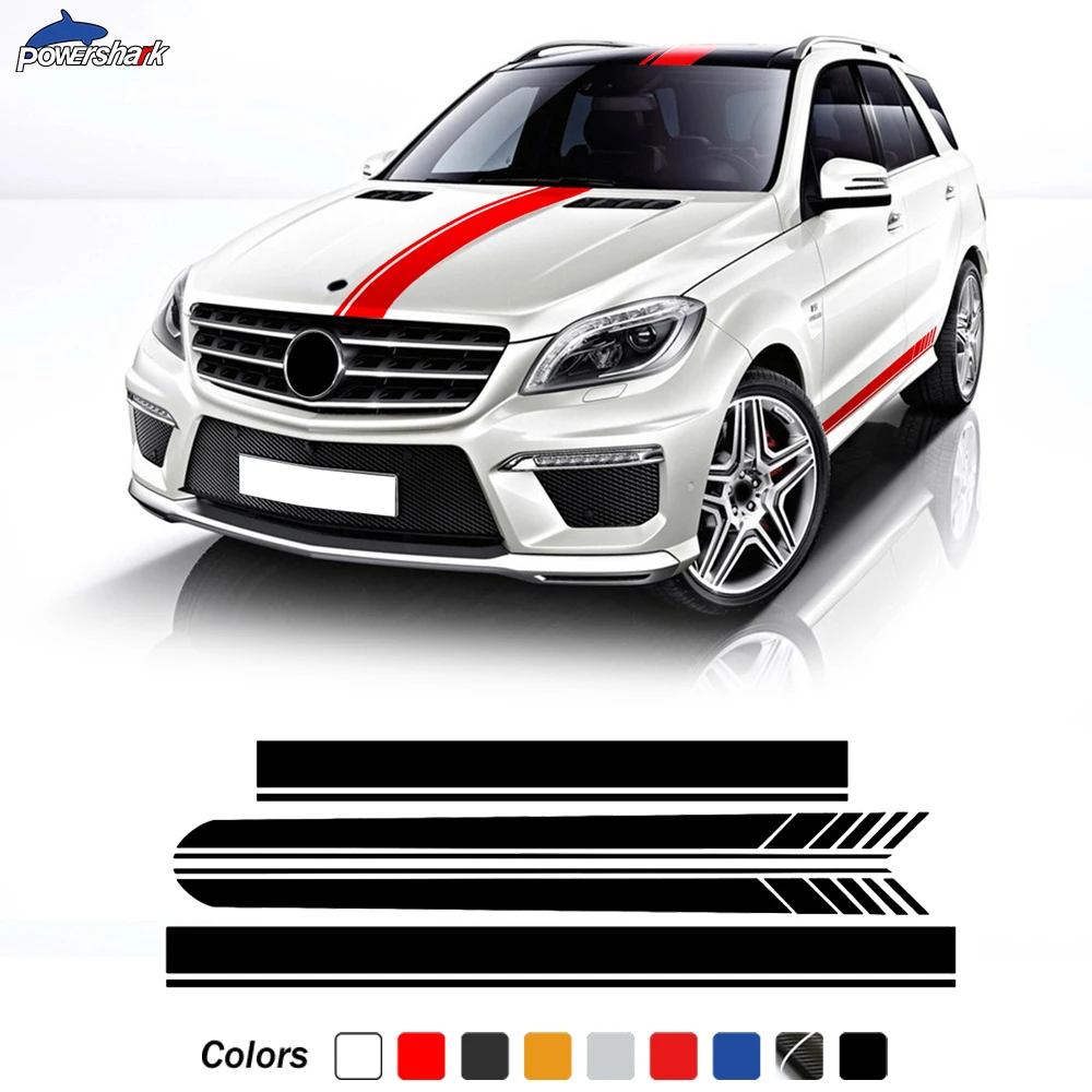 Наклейка на дверь автомобиля с боковой полосой наклейка корпус багажника Mercedes Benz