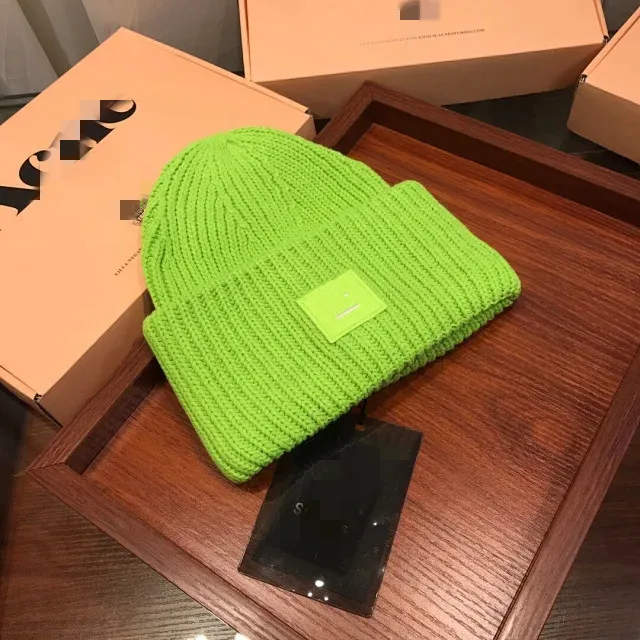 AC Studios Smiling face Beanie Skull Caps knitted Cashmere Eye Warm Couple Lovers Acne Hats Tide Street Hip-hop Wool Cap Adult