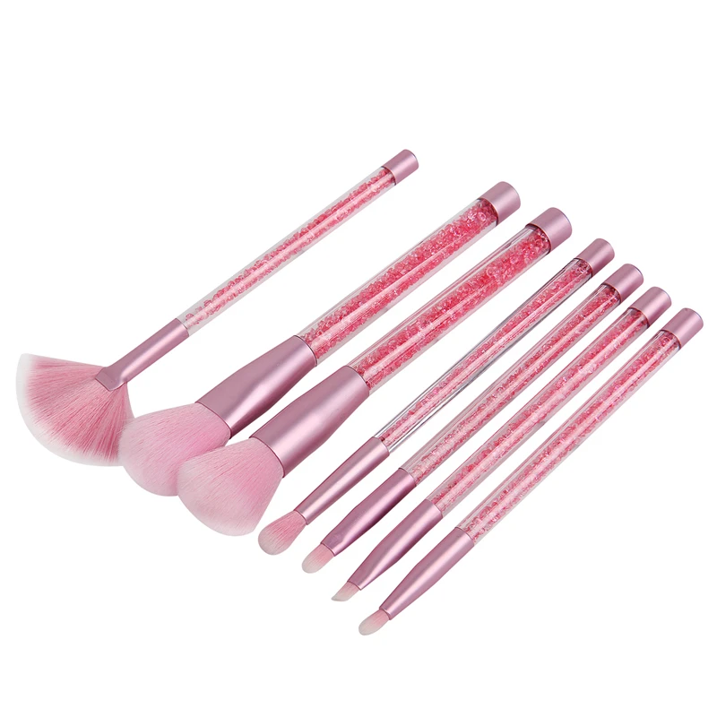 

Glitter Diamond Crystal Handle Makeup Brushes Set 1/ 7pcs Face Make Up Powder Foundation Eye Shadow Blush Makeup Brush Kit T080