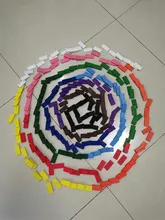 Doki juguete 240 unids/set arco iris de madera dominó juguete de niños bebé juego de dominó educativos bloques de construcción de madera Natural, Juguetes