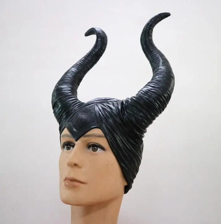 Maleficent: любовница зла Косплей головные уборы маска головные уборы шлем Вечерние черные королевские рога ведьмы злой в темноте головные уборы - Цвет: B