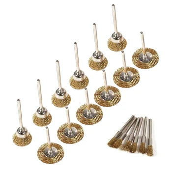 

45 PC Brass Wire Wheel Brushes Wire Brushes Set for Accessories Rotary Tools Polish Clean