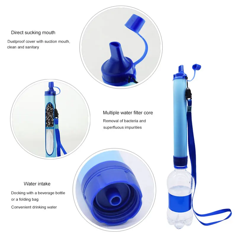 

Camping hiking water purifier family outdoor camping emergency accessories portable removal outdoor water filtration system