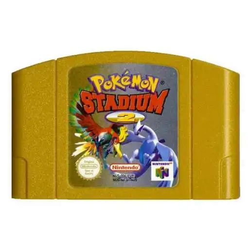 N64 Video Gamess Game Cartridge -64 bit USA Version Video Game Cartridge Pokemon Stadium 2 Golden Shell English Language afbeelding
