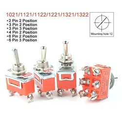 1PCS Toggle Switch 15A 250V 2/3/4/6 Pin 2/3 Positions Terminal ON-OFF ON-ON ON-OFF-ON 1121 1021 1321 1322 rocker switch