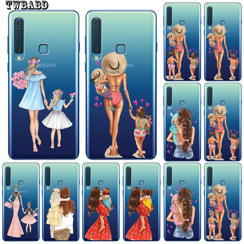 

Luxury Sexy Mom Girl Boy Baby Case For Samsung Galaxy A50 A10 A20 A10E A20E A30 A40 A60 A70 M10 M20 M30 Etui