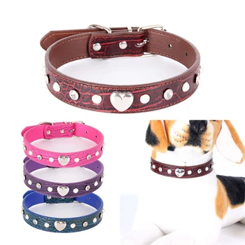 

Adjustable Dog Collars PU Leather Dog Collar For Small Medium Large Dogs Outdoor Soft Collars Neck Strap Pet Accessories