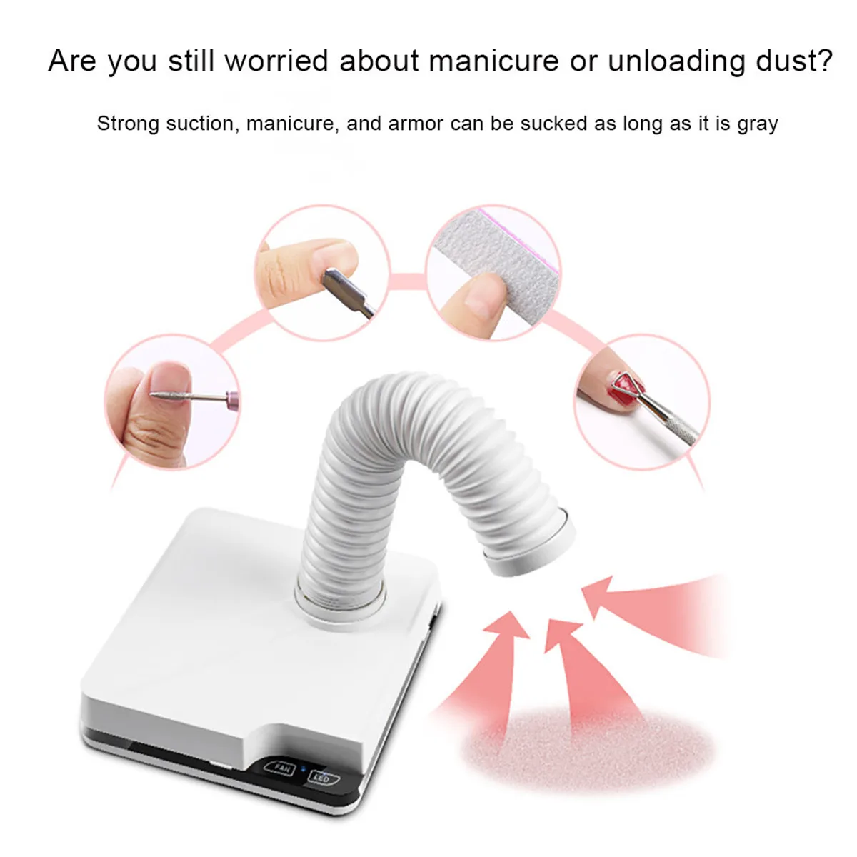 Preise 80 W 60 W Starke Leistung Nagel Saug Staub kollektor Nagel Staub Collector Staubsauger Nail Fan Kunst Salon nägel Maniküre Maschine