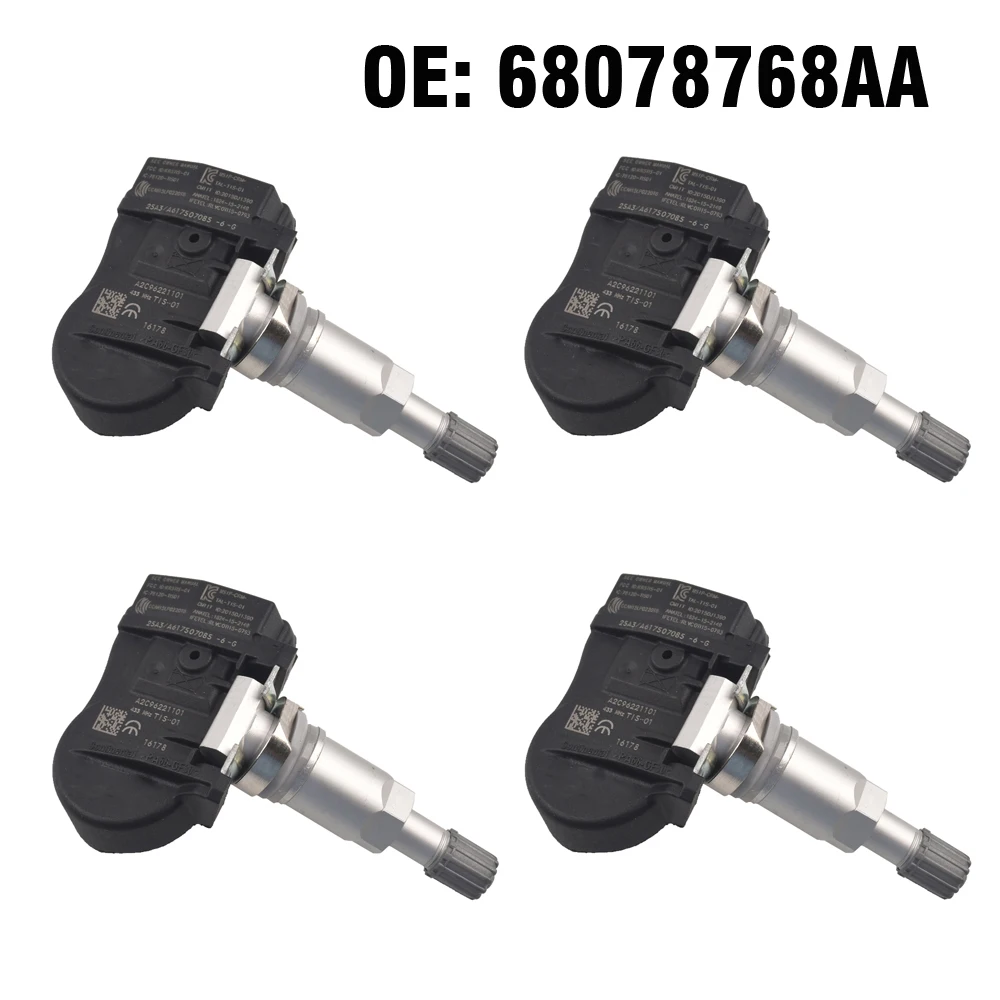 4 Pcs Car Tpms4 Pcs Car Tpms Tire Pressure Monitoring Sensor 68078768aa 56053031ad For Chrysler