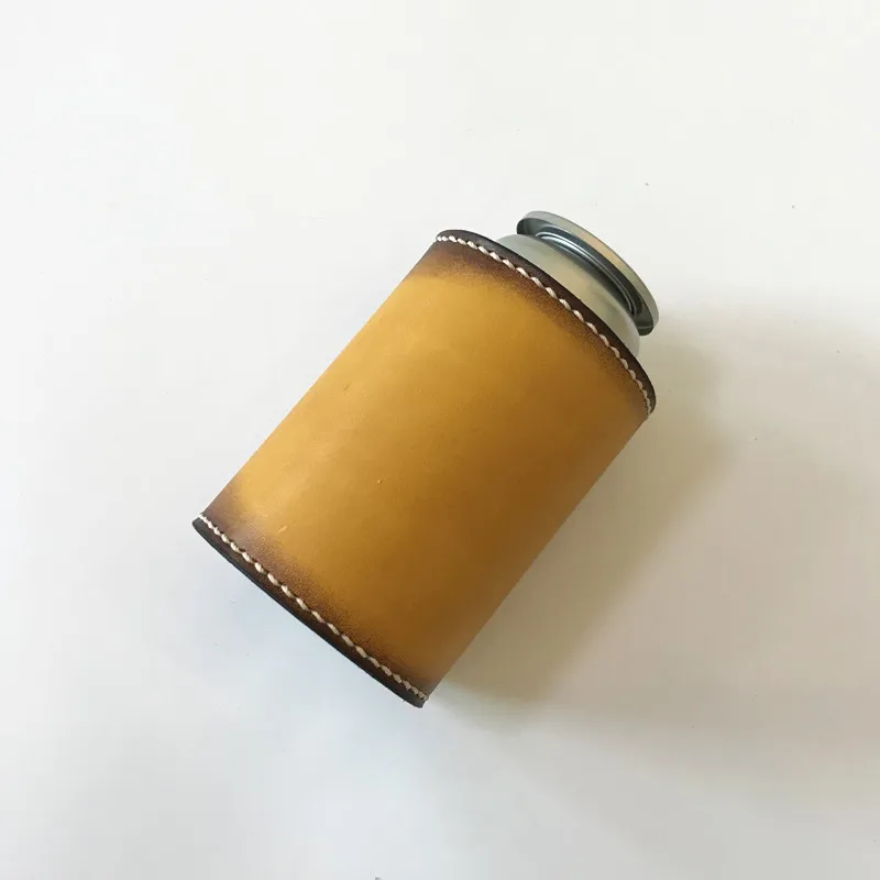 120g CB yellow Ручной работы растительного дубления кожи CB/OD крышка бензобака кожаный чехол открытый газовый бак винтажная кожаная крышка бензобака - Цвет: 120g CB yellow
