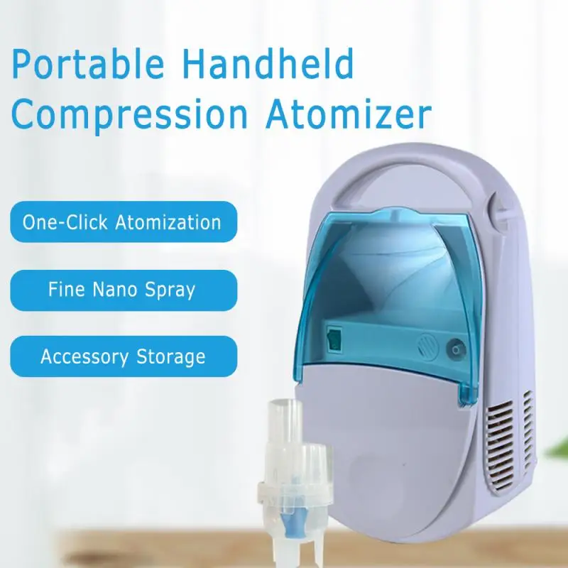 

Portable Nebulizer Compressor Machine System Kit Atomizer Inhaler Spray Steamer Nebulizer Allergy Relief for Home Child Adult 1
