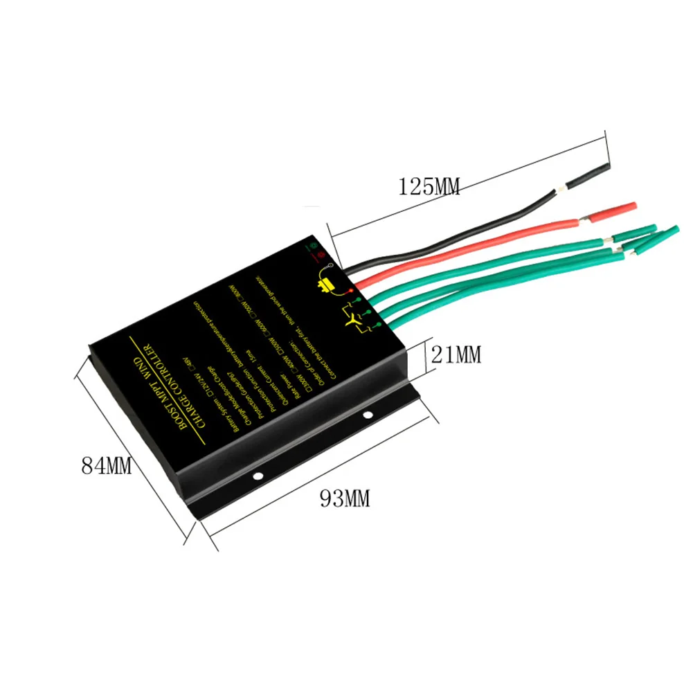 Безопасный регулятор 300 Вт 600 Вт 800 Вт ветер Мощность светодиодный индикатор генератор Алюминий 12V 24V 48V Контроллер заряда для фотоэлектрических систем Водонепроницаемый прочный