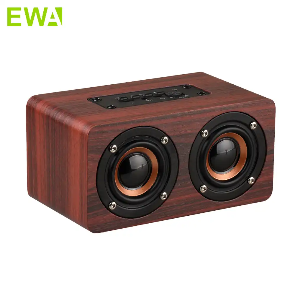 Wooden Bluetooth Wireless Speaker Super Bass 3D Surround Stereo Dual Loudspeaker