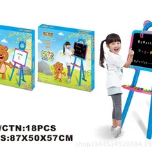 Большие Детские Размеры двухсторонняя холщовая рама двойного назначения магнитная доска для рисования детские развивающие с плитка игрушка раскраска