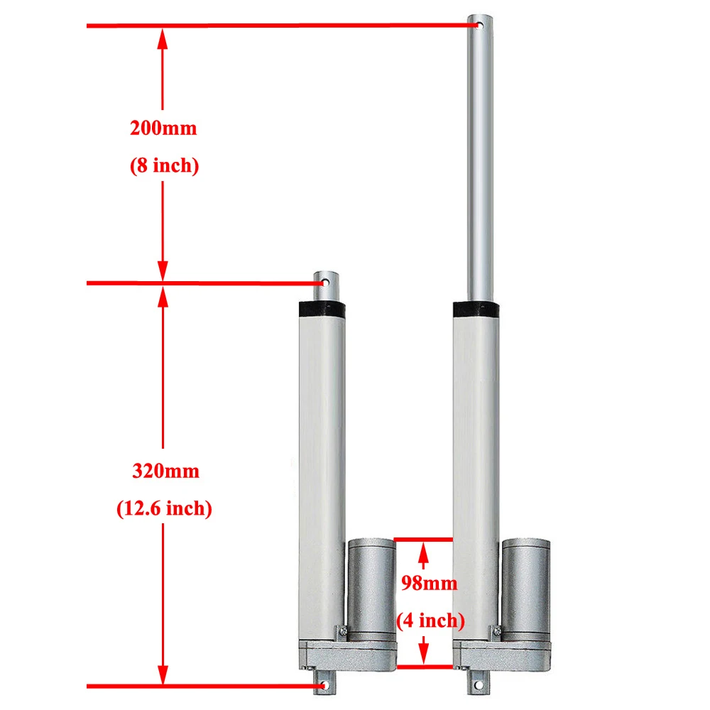 Сверхмощный 1500N DC 12 В 200 мм " тактный линейный привод 5,7 мм/сек. Spd открывалка двери контроллер двигателя кронштейны Кровать Лифт стол инструменты