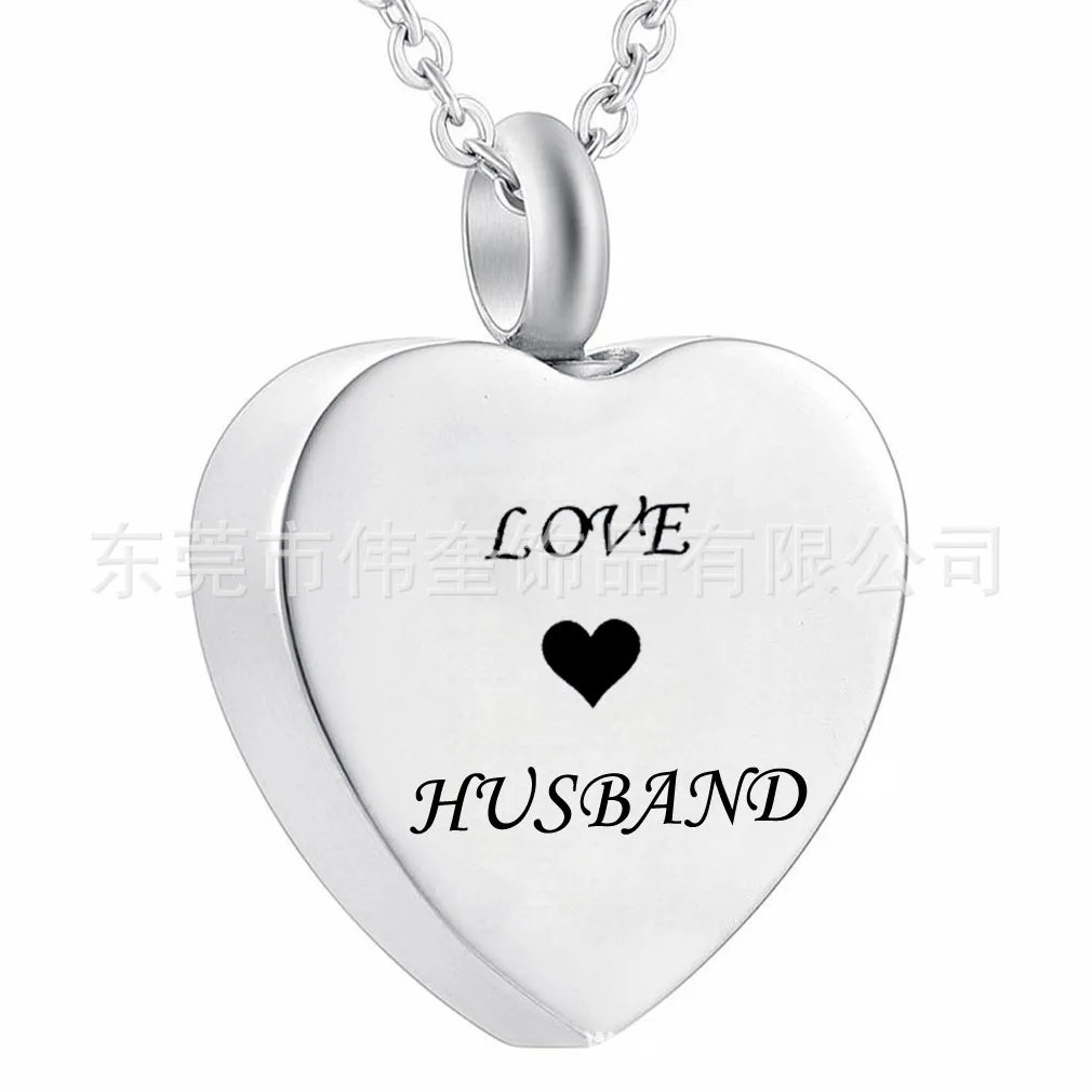 

AliExpress Hot Sales New Style Relatives Ashes Necklace Europe And America Cremation Urn Heart-shaped Pendant Lettering LOVE hus