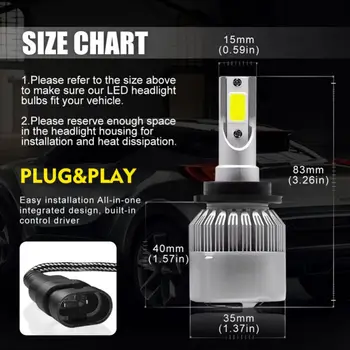 

2PCS TXVS08 D2S D4S Car Headlight Bulbs Energy Saving Waterproof LED 9000rpm 11000LM 110W 6000K White 9V-32V CSP