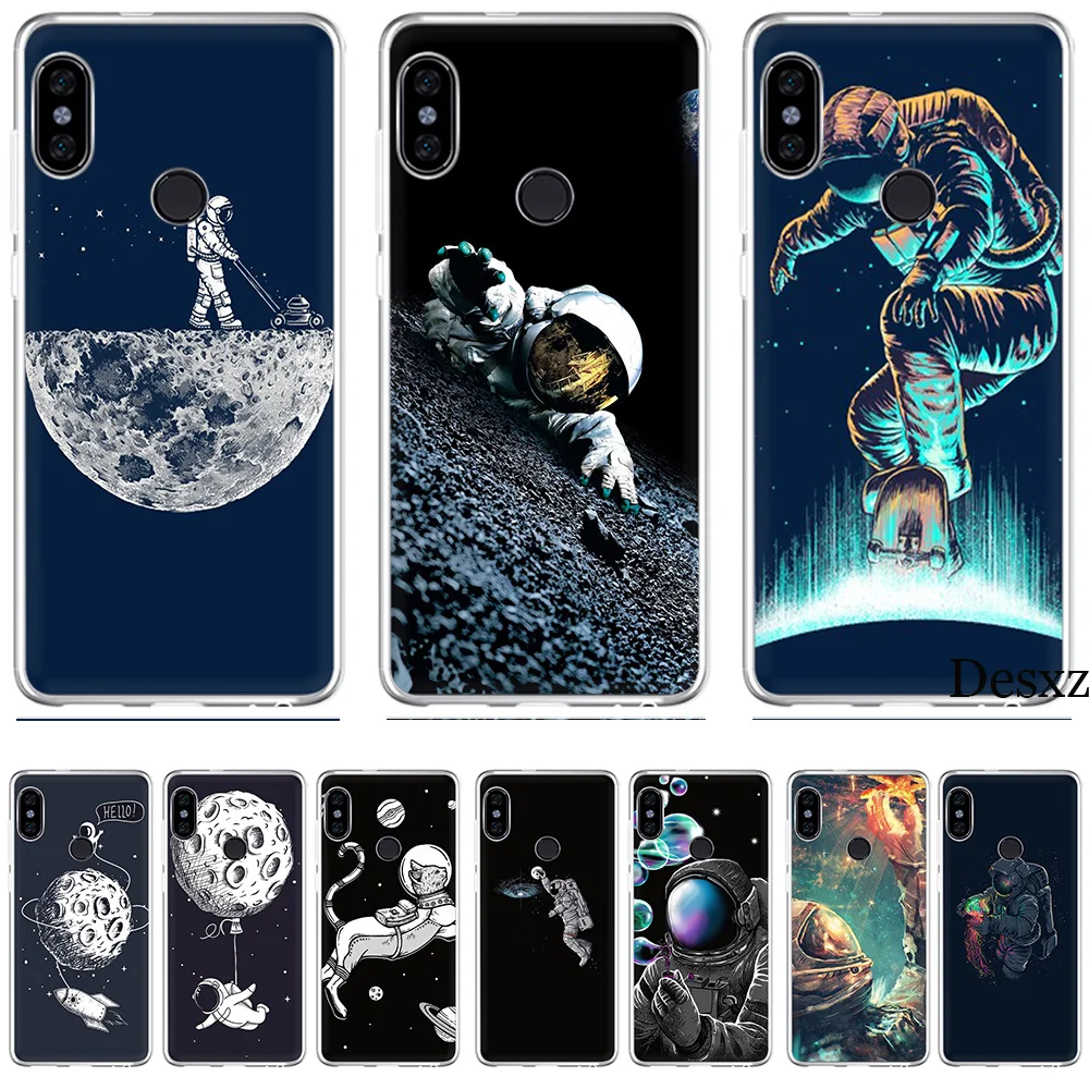 Case Funny Astronaut For Xiaomi Redmi Mi 8 SE Note 5 5A 6 6X Pro MIX 2S A2 Lite Plus 4X 4A S2 F1 7 GO |