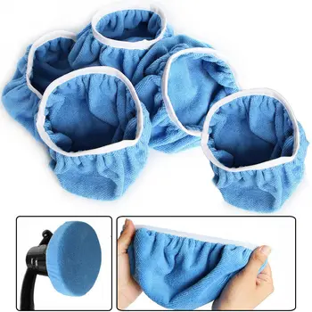 

Buffing Car Polisher Pads For Waxing Bonnet Cover Blue Soft Accessories