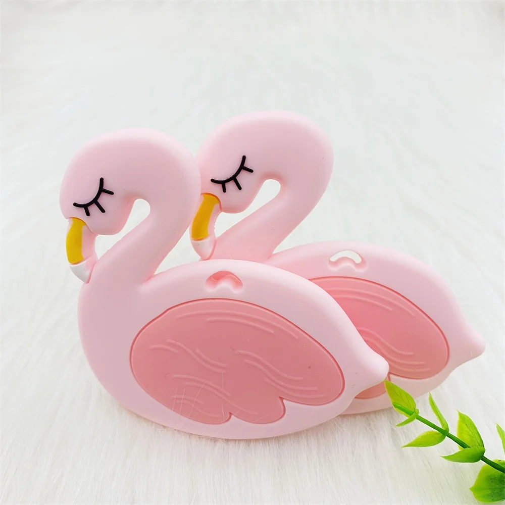 1pcs Silicone Teether unicorn Cartoon Animal BPA Free Rodents Teething Necklace Food Grade Infant Chewable Toys Baby Teether 3