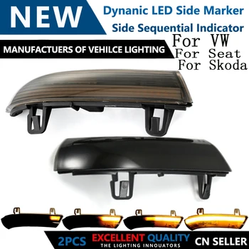 

For VW GOLF MK5 Jetta Passat B5 B6 Sharan Superb Rabbit V Alhambra EOS Dynamic LED Turn Signal Light Side Wing Mirror Indicator