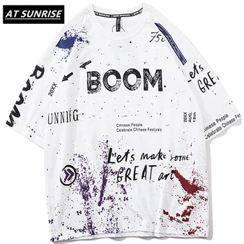 

Harajuku Graffiti T Shirt Sweatshirt Mens Hip Hop Short Sleeves Streetwear Casual Fashion Clothes Hipster men women Cotton tops