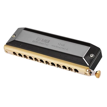 

QIMEI Professional Chromatic Harmonica 16 Hole 64 Tone Mouth Organ Instrumentos Key of C Harmonica Musical Comb QM12A-4
