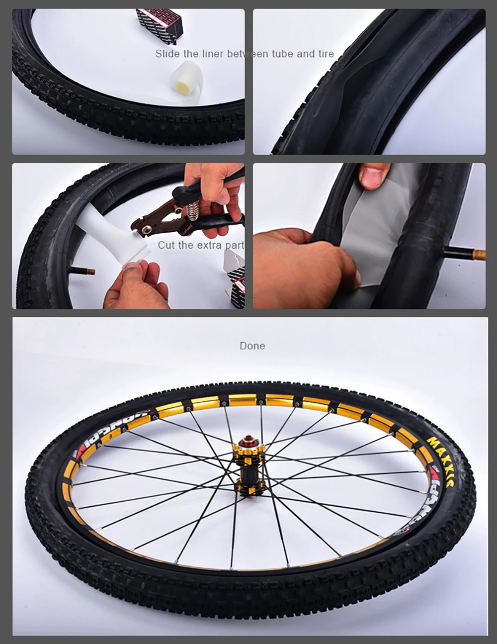black Bicycle Rim Strip Rim Tape Bicycle Rim Liner Bike Tire Liner Inner Tube Protector Bike Rim Protection Pad Puncture Proof Belt 1pair