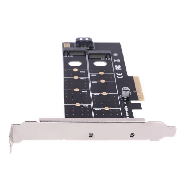 مهايئ PCIE إلى M2 M.2 ثنائي NVMe SSD مهايئ M مفتاح B بطاقة توسيع SATA Riser M5TB