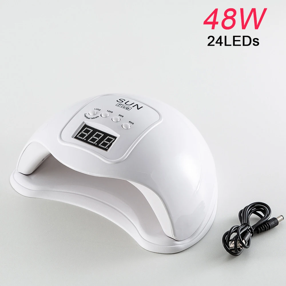 Sun Five 48w Nail Dryer Uv Led Lamp Lcd Display 24 Leds Nail Dryer Lamp