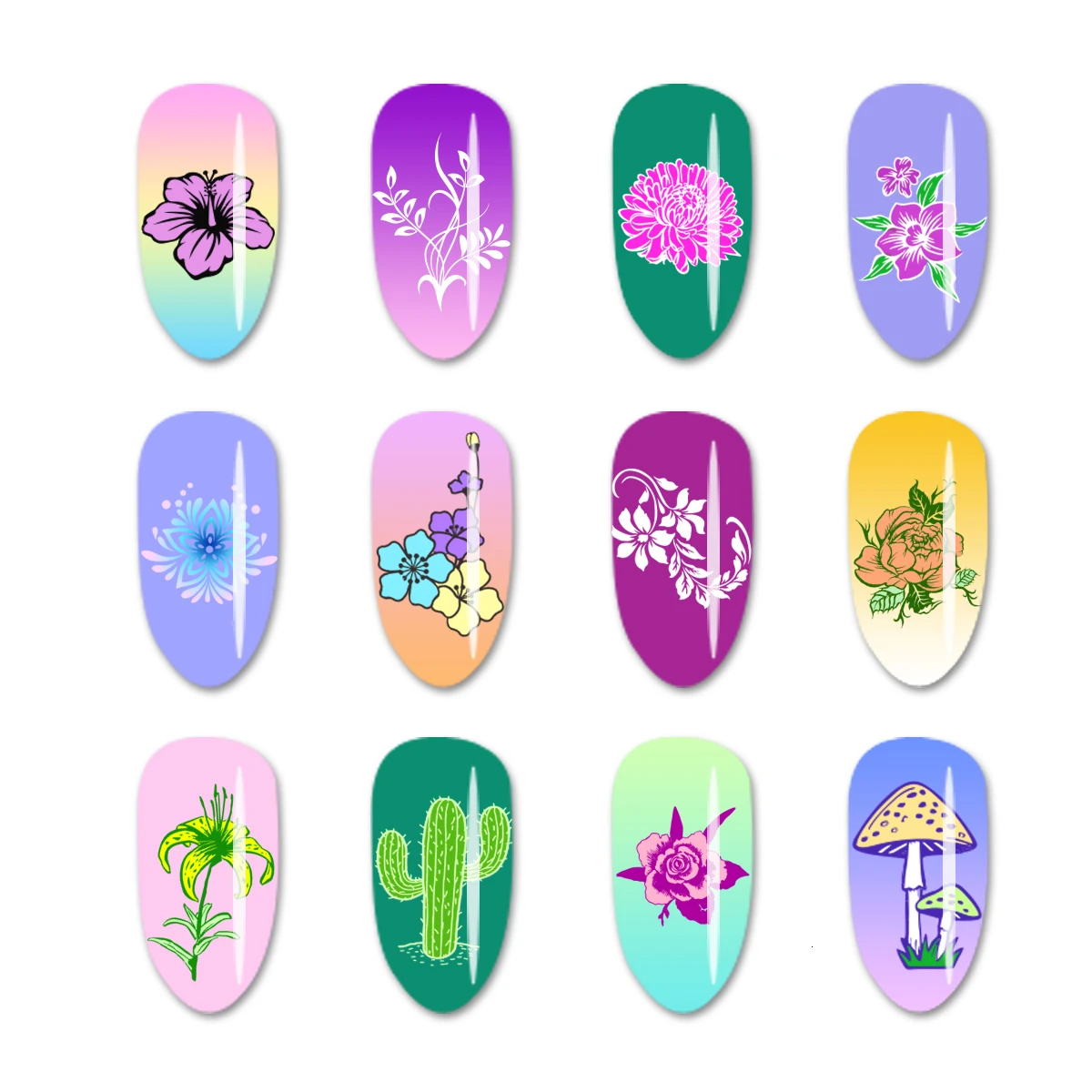 Beautybigbang новые пластины для штамповки ногтей натуральный цветок тема белка кактус печать изображения 12*6 см Дизайн ногтей трафарет шаблон плесень
