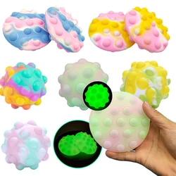 Cubo Antiestrés con bolas de arcoíris para aliviar el estrés, juguetes sensoriales de burbujas para apretar, bola elástica 3D, 15 estilos únicos