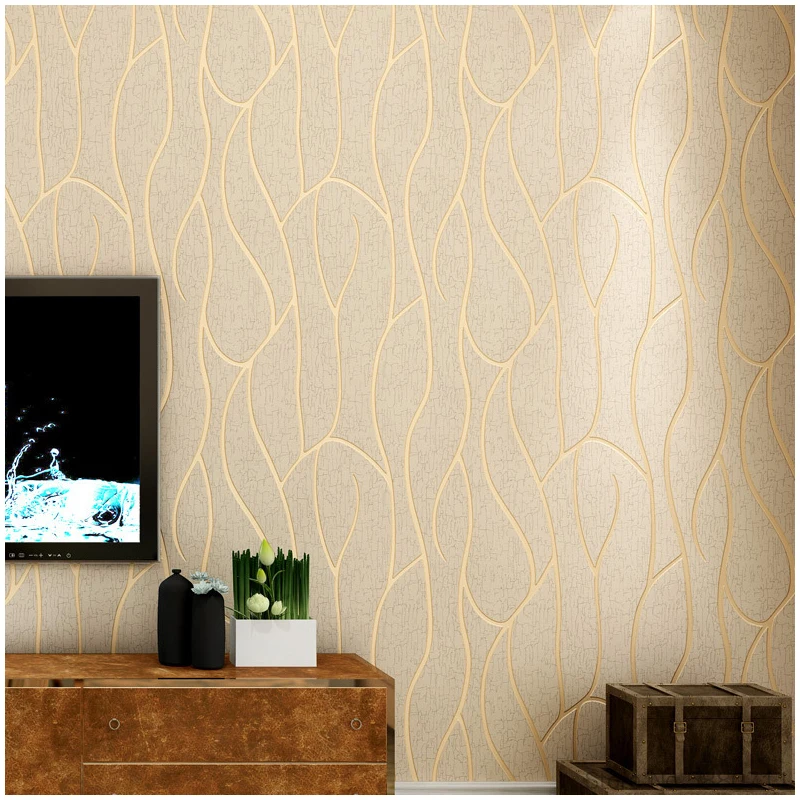 3D Striped Wallpaper European Non-woven Solid Color Contact Paper Sticker Living Room Bedroom Decor Simple Geometry Wall Coverin