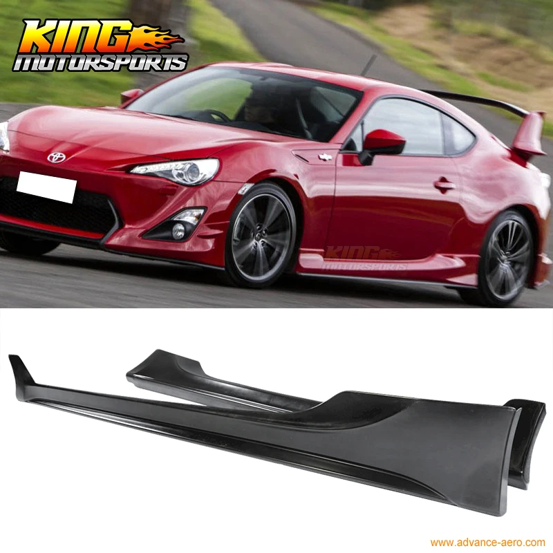 Подходит 2013-2019 Scion FRS FR-S GT86 J Стиль сбоку юбки Неокрашенный Черный поли уретан PU |