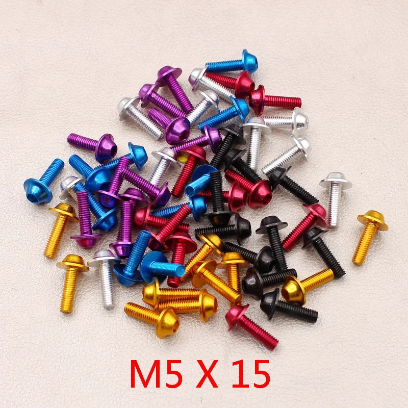 Мотоциклетные винты M5 * 15 разноцветное украшение для мотоцикла 5 мм фиксированные