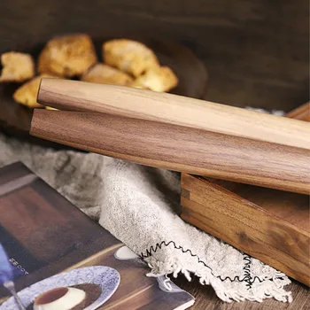 

DIY Rolling Pin Kitchen Tools Noodles Smooth Surface Black Walnut Baking Dumpling Wrapper Flat Pointed Head Fondant Cake Cooking