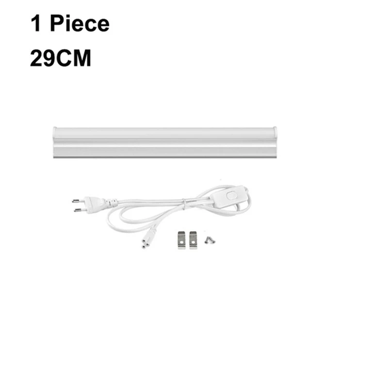 1Pcs 6W AC220V Высокая Яркость светодиодное освещение под шкафом свет T5 трубка флуоресцентный настенный светильник кухня украшение дома лампа для ночного шкафа - Цвет: 1Pcs 6W