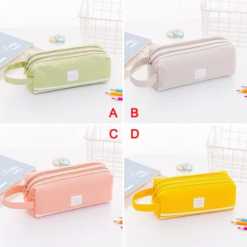 

Girls Cute Pencil Case Pen Storage Bag 2 Compartments Makeup Coin Purse for Women GK99