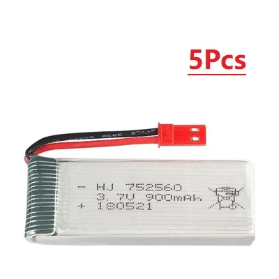 900mah 3,7 V аккумуляторная батарея для 8807 8807W A6 A6W M68 Rc Квадрокоптер запасные части 3,7 v Rc дроны LIPO батарея 752560 1-20 шт - Цвет: 5pcs