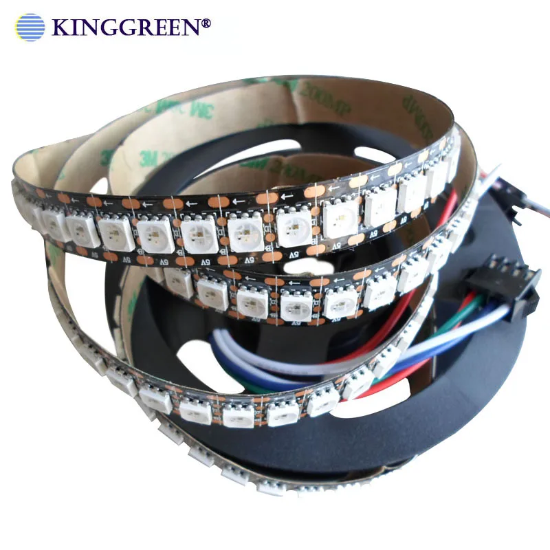 5mX профессиональное производство HD107S 5050SMD RGB Мечта Цвет цифровой светодиодный полосы 32~ 144 светодиодный s/m с черной печатной платой