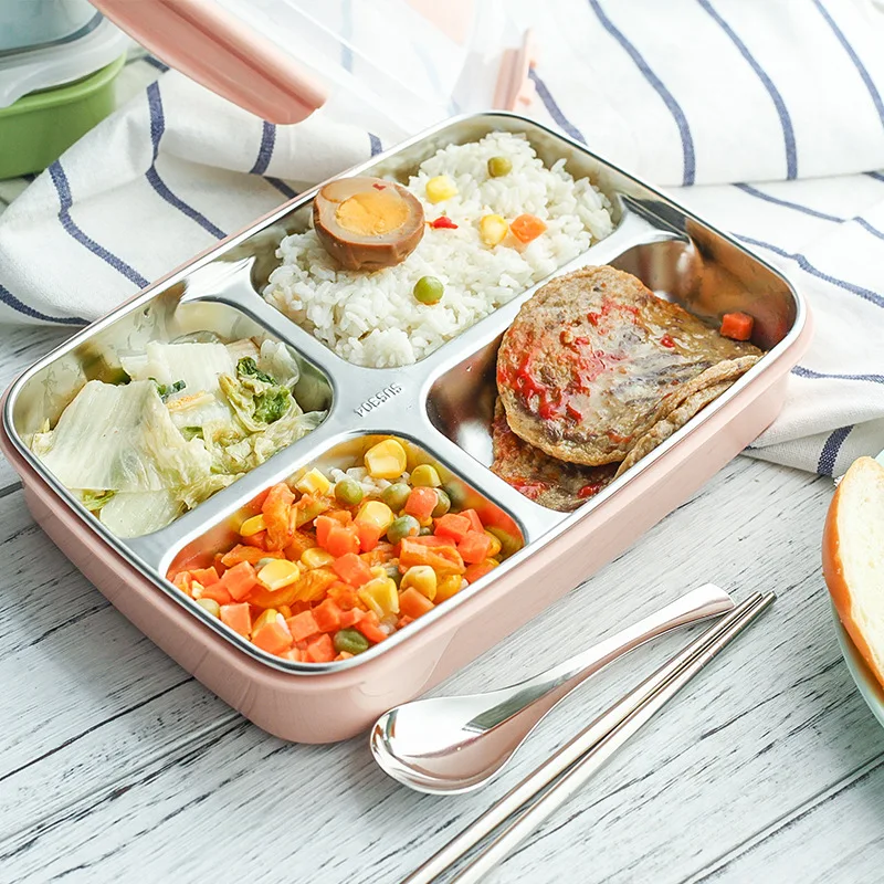 

HOT SALEA Japanese style 304 stainless steel lunch box lunch box student adult double insulation lunch box lunch box lunch box c