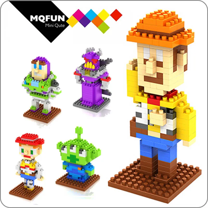 Toy brick kid toys building blocks cartoon anime Toy Story loz diamond blocks toys figure Buzz Lightyear enlighten children gift