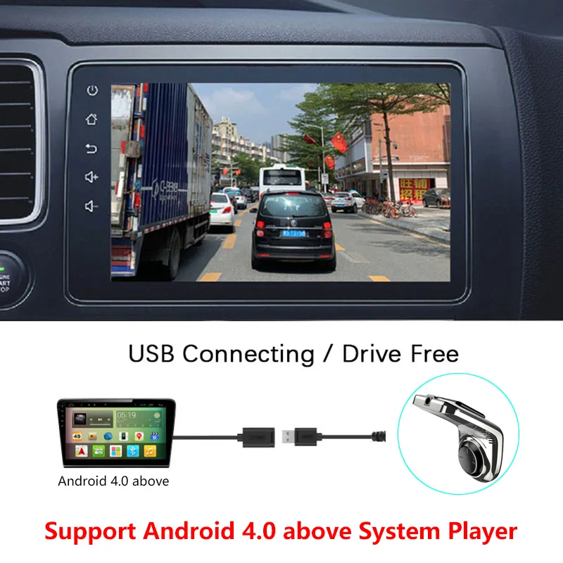 Olysine Android USB DVR Автомобильная камера ADAS Dash Cam для автомобильный Радио плеер HD видео